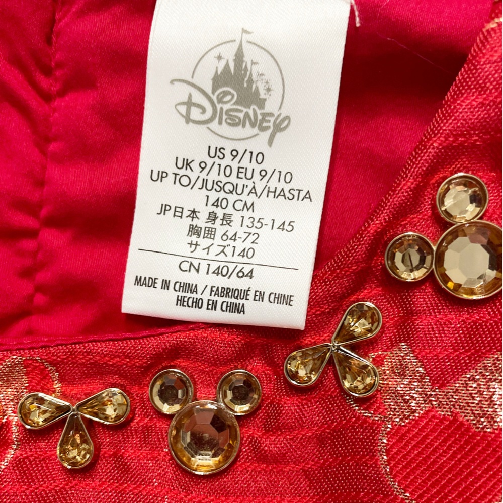 Disney Minnie Mouse Party Dress Girls Size 9/10 140 cm Red Holiday - Picture 4 of 9